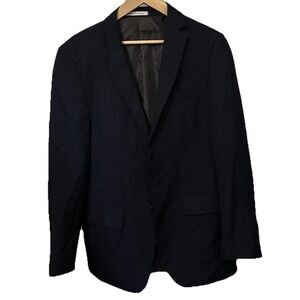 ANGELO ROSSI Men's 36 R Blazer Navy Hand Tailored MicroTech  Sport Coat Jacket